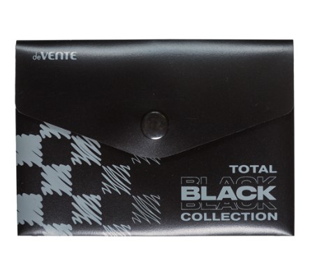 Папка на кнопке 'deVENTE' Total Black, А7, пластик, 0,18 мм, 3071337