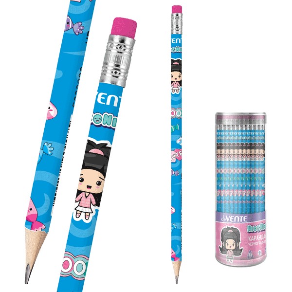 Карандаш чернографитный 'deVENTE.Nico', HB , 2 мм диаметр грифеля , с ластиком, 5032310