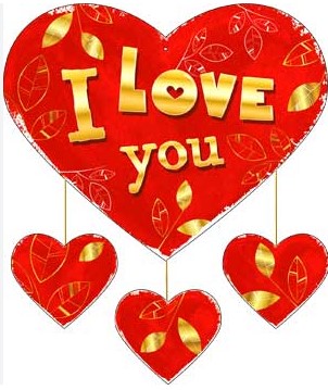 Вертикальная гирлянда 'I love you', P34-05-S