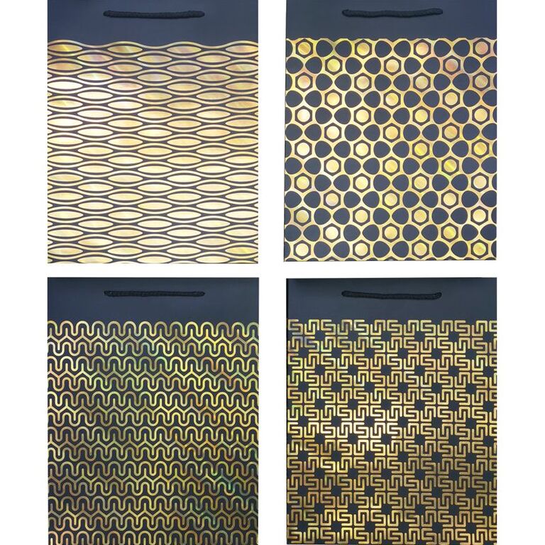 Пакет подарочный бумажный 'deVENTE. Black & Gold' вертикальный, размер 26x32x10 см, 9041410