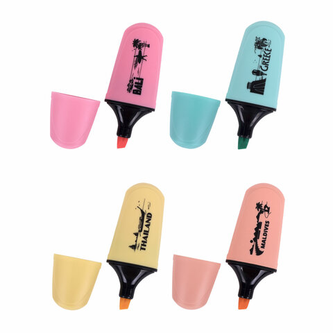 Текстовыделитель мини 'BRAUBERG. PASTEL Mini', ассорти цвета, 152432