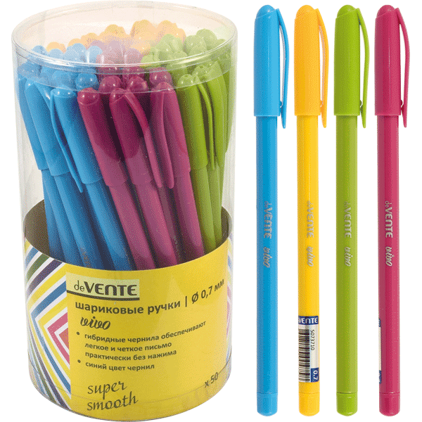 Ручка шариковая 'deVENTE.Vivo', d-0,7 мм, ультра гладкое письмо, цвет синий, 5073710