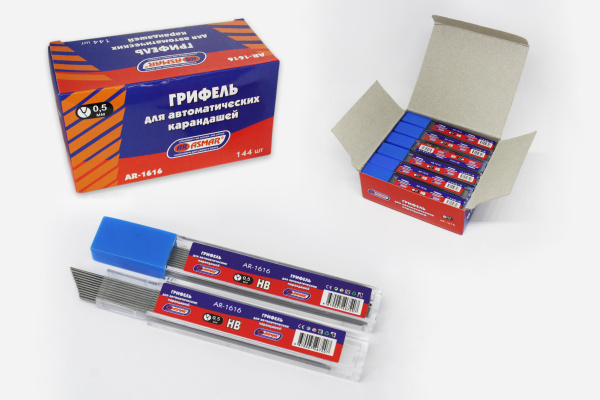 Грифель 'ASMAR' для автоматических карандашей 0,5 мм, HB, AR-1616