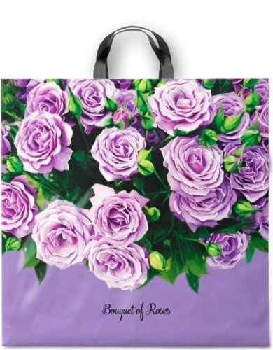 Пакет ПЭ с петлевой ручкой 44х44+6см (70) (Букет), ПТЛ40379