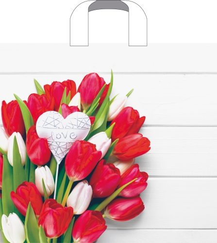 Пакет ПЭ с петлевой ручкой 38х34+3см (70) (С любовью), ПТЛ51588