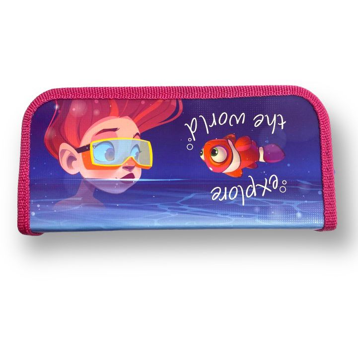 Пенал 1 секция Пчёлка , 'ИЗУЧАЙ МИР', ПО-503