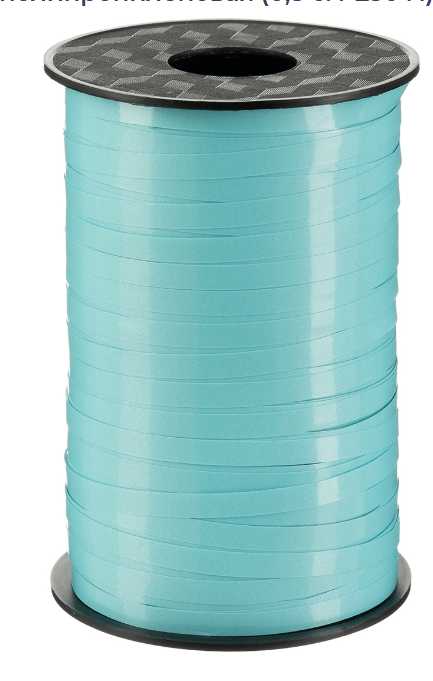 Лента полипропиленовая (0,5 см х 250 м) Небесно-голубой, Лаковый, 6233116.