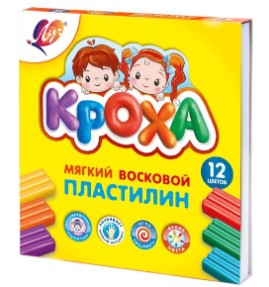 Пластилин 12 цветов, Луч 'Кроха', 198 г, мягкий, со стеком, 23С1484-08