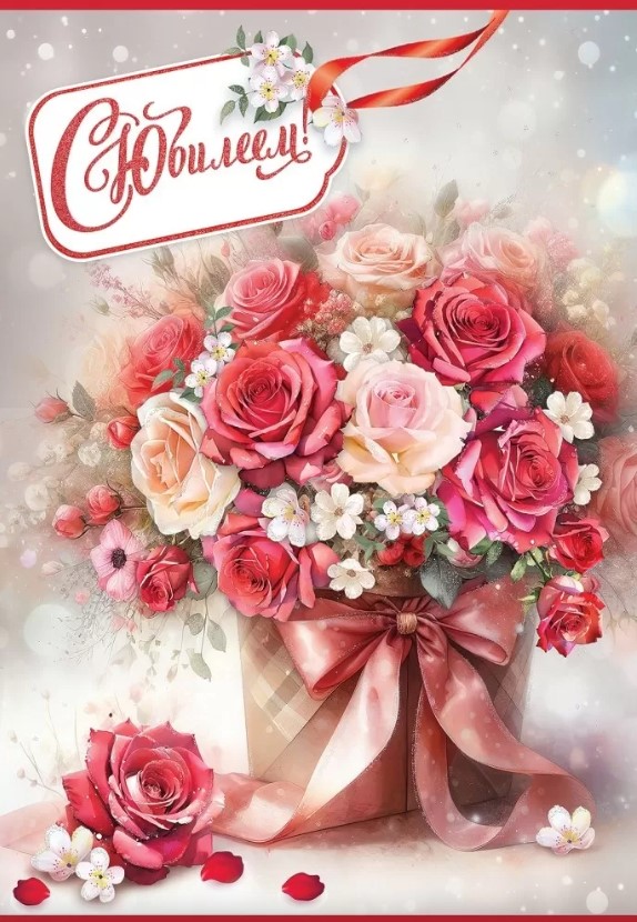 Открытка , А5 , 'С Юбилеем', (10 шт;уп), 7701158