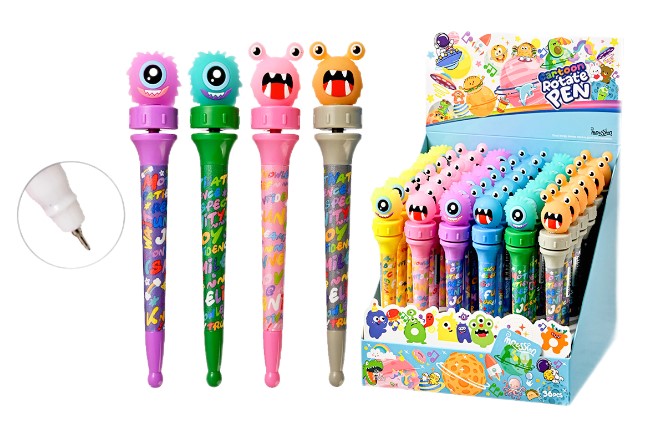 Ручка шариковая МОНСТРИКИ CARTOON ROTATE, СИНЯЯ, 0,7 мм, M-7849-70