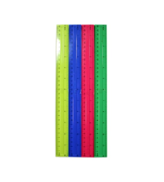 Линейка пластиковая 30 см, яркие цвета, AR-30cm