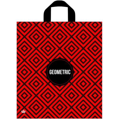 Пакет ПЭ с петлевой ручкой 38х42+6см (37) ПНД (Геометрик), ПТЛ61249