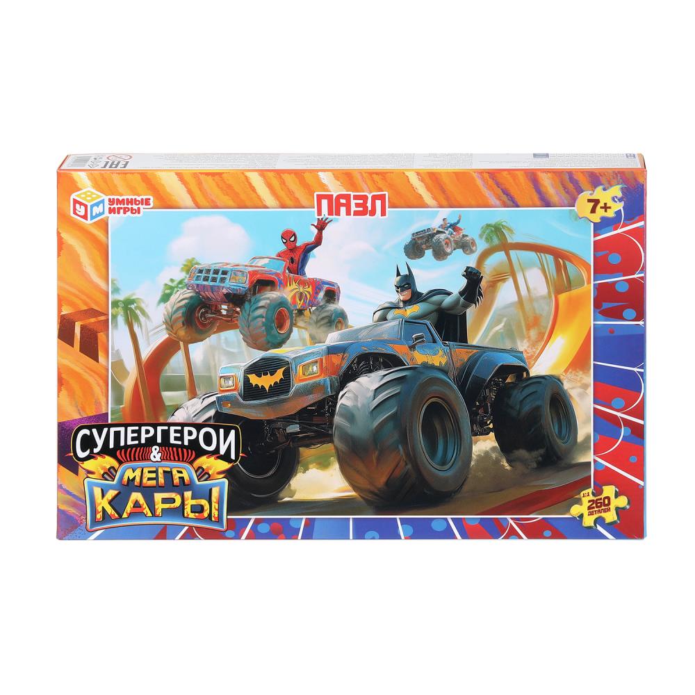 Пазлы в коробке 260 деталей, Супергерои и Мегакары, 400188