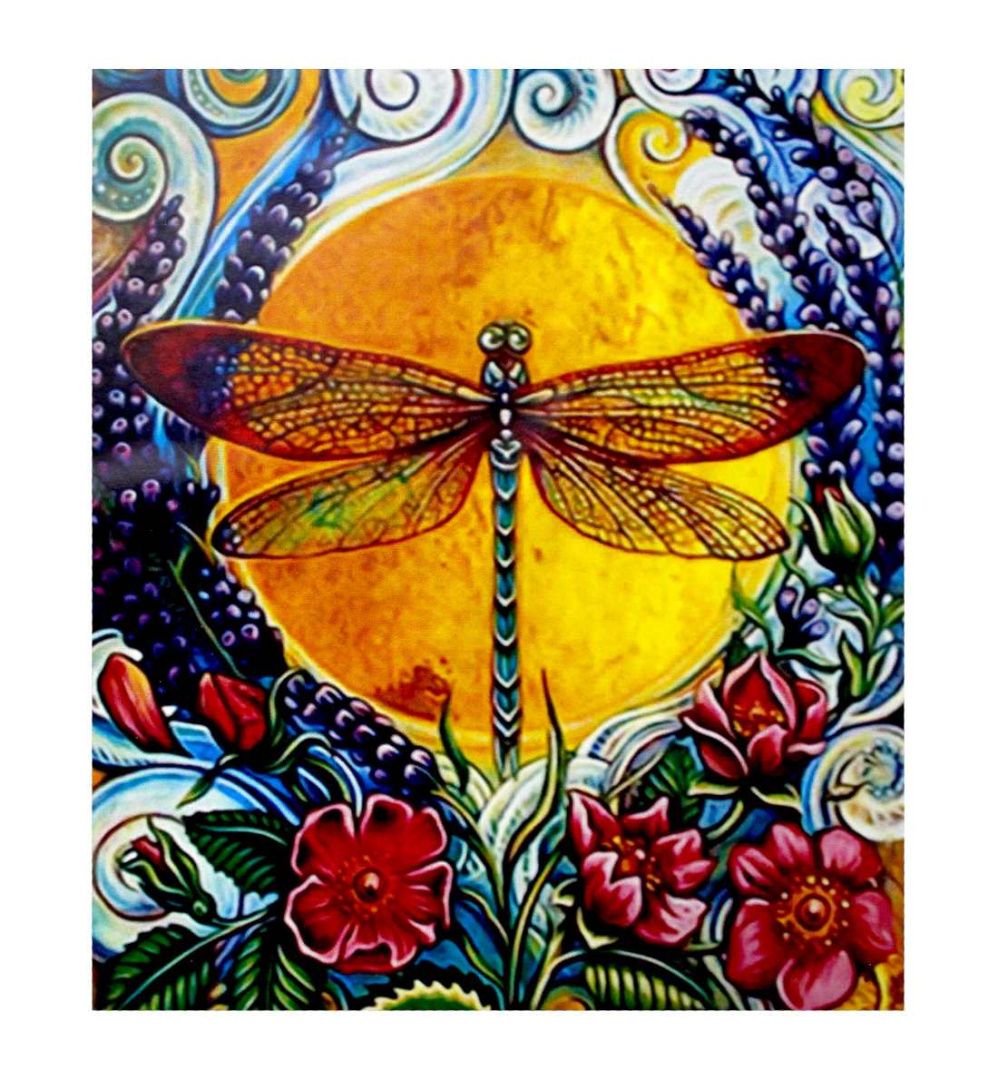 АЛМАЗНАЯ МОЗАЙКА , DARLENS , 'СТРЕКОЗА' , 300х400 мм , крупный камень , 12 цв, D1085