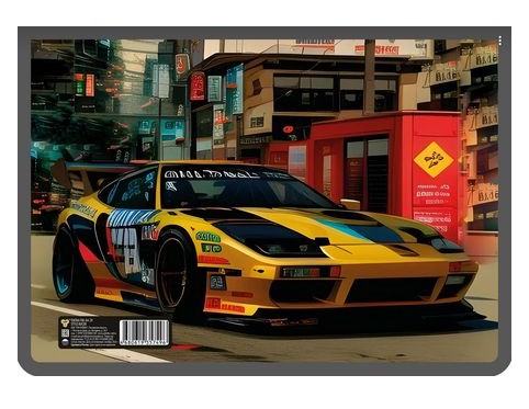 Папка для тетрадей, А4, пластиковая, молния сверху с дизайном, 'STYLE RACER', ПМ-А4-29