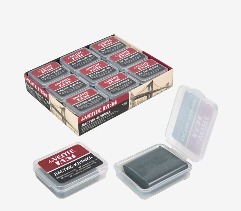 Ластик-клячка 'deVENTE. ART' синтетический каучук, прямоугольный, серый, 39x35x9,5 мм, 4070323