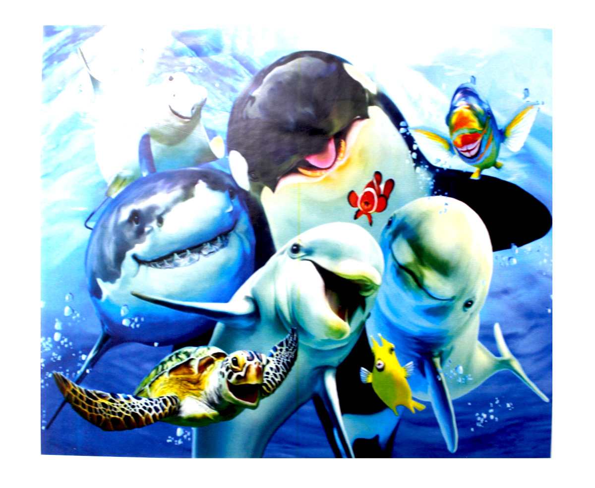 АЛМАЗНАЯ МОЗАЙКА , DARLENS , 'ПОДВОДНЫЙ МИР' , 400х500 мм , крупный камень ,15 цв, YHDGJ74661