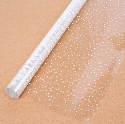 Пленка прозрачная с рисунком 'Крупинки' Белая 0,7х 7,5см , 40 мкм 0,200 кг, 780097
