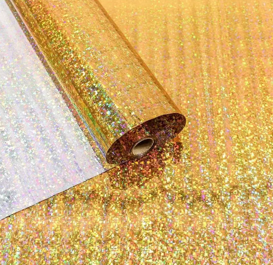 Плёнка 0,7х8,1 м , Голография , 40 мкм Золотой, 00070810-1