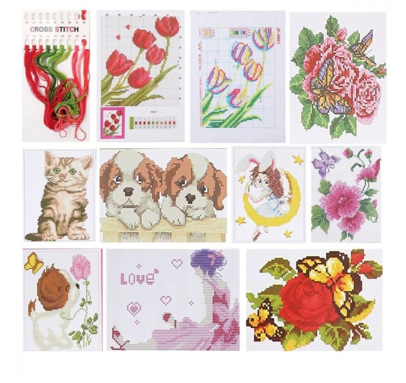 Набор для вышивания крестом 20 х 29 см, в ассортименте 12 дизайнов, M-10497