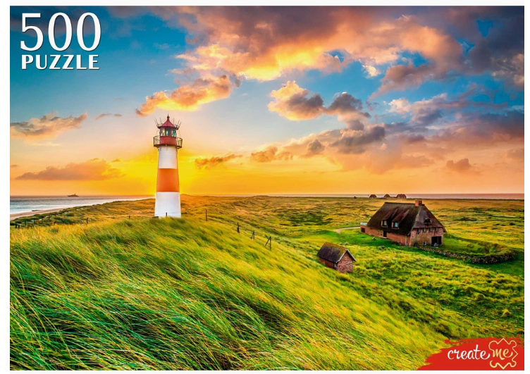 ПАЗЛЫ 500 элементов. МАЯК НА ЗАКАТЕ, ШТП500-8715