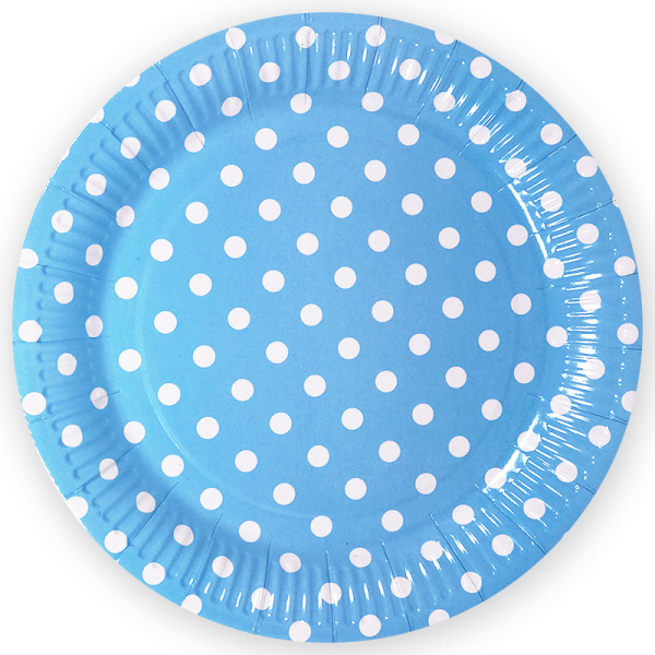 Набор тарелок бумажных Горох 'Синий' 10 шт.;уп. 17 см.