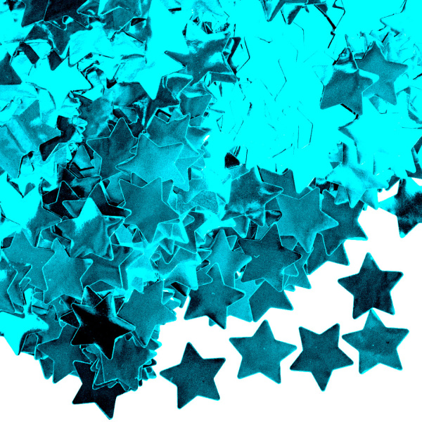 Конфетти фольга Звезда, Тиффани, Металлик, 1,5 см, 50 гр.