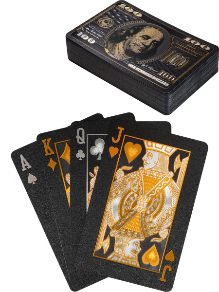 Карты игральные, 'MILAND', пластиковые, 54 шт, черные, ИН-7655