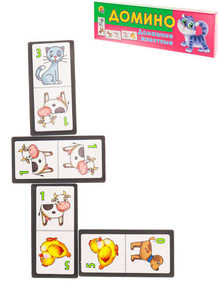 ДОМИНО ПЛАСТИКОВОЕ. ДОМАШНИЕ ЖИВОТНЫЕ, ИН-0970